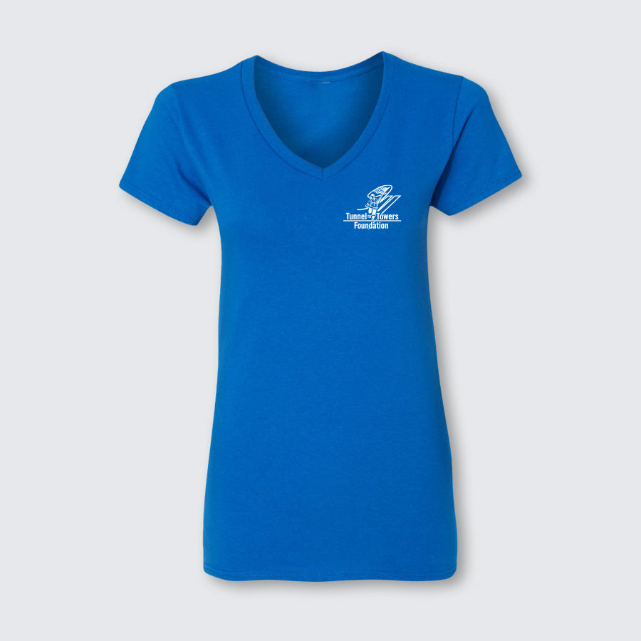 T2T HEROES TEE – Women’s V-Neck (Blue)