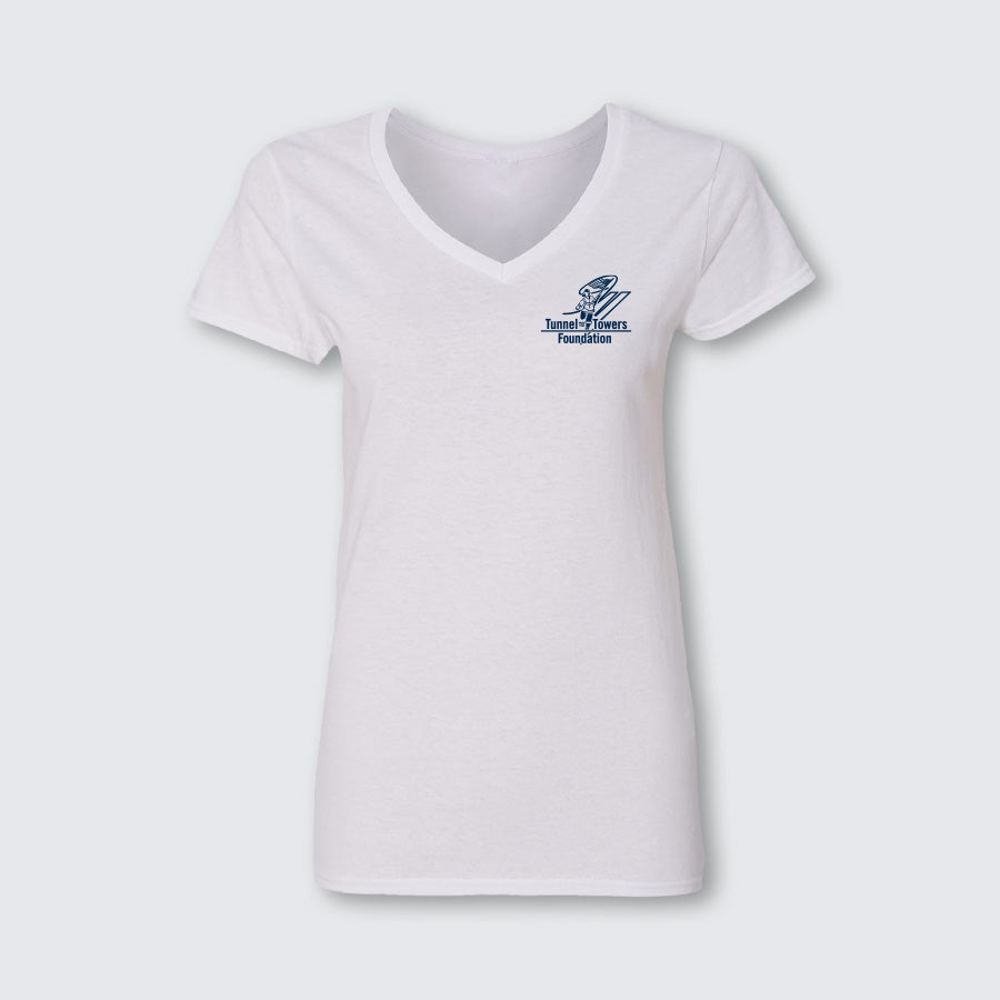 T2T HEROES TEE – Women’s V-Neck (White)